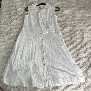 Anne Klein White Button-Down Maxi Dress